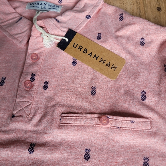 NWT Urban Man Polo Shirt Size L - Picture 7 of 7